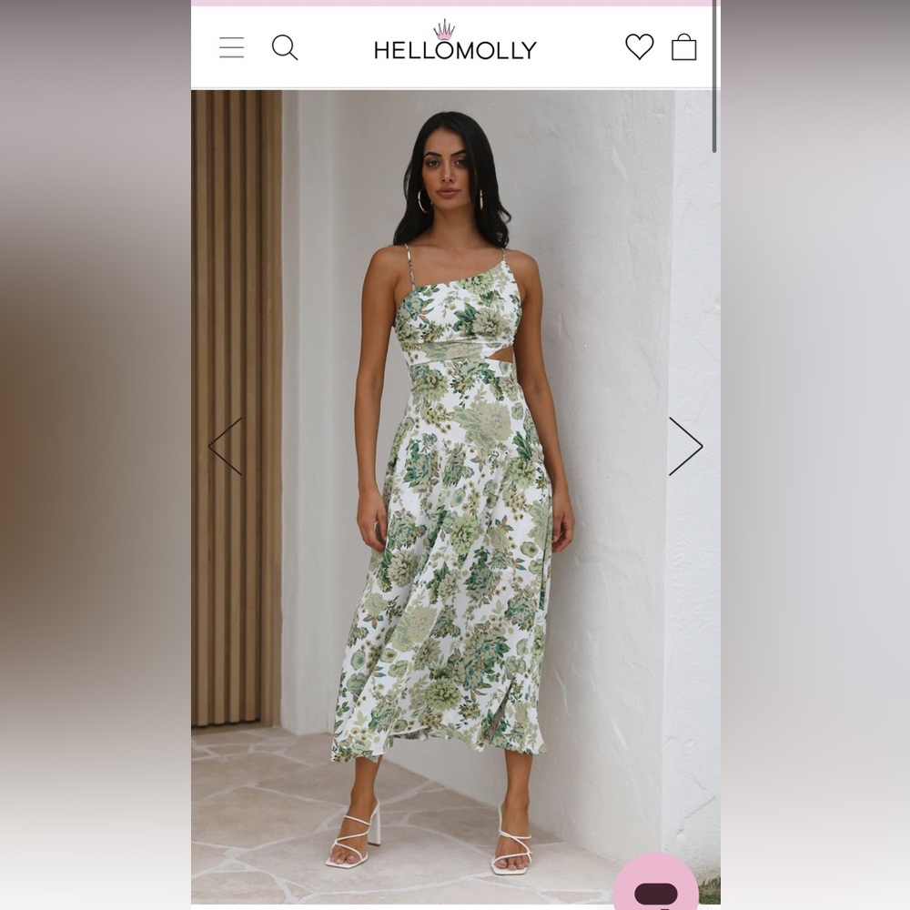 Hello Molly Step Step Maxi Dress Green NWT